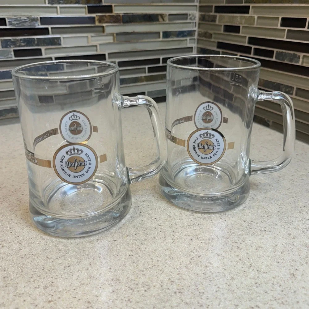 Warsteiner Beer Mugs German Steins‎ 0.5L Set of 2 Eine Konigin Unter Den Bieren